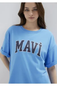 Mavi Logo Printed T-Shirt Oversize / Wide Cut -91478 - Image 6