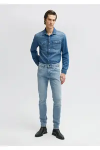 Mavi Kvnç Black Shaded Light Indigo Blue Jeans Trousers - Image 2