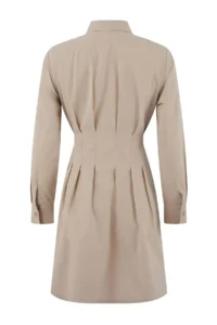 TRENDYOLMİLLA Limited Edition Stone Color Plain Belt Detailed Short / Mini Weaving Dress - Image 3
