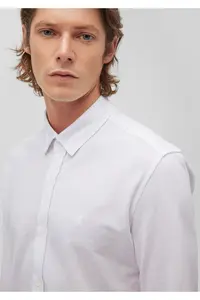 Mavi White Knitted Shirt Fitted -620 - Image 5