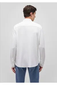 Mavi White Knitting Shirt slim Fit / Narrow Kesim -620 - Image 4