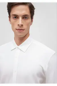 Mavi White Knitting Shirt slim Fit / Narrow Kesim -620 - Image 5