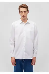 Mavi White Shirt Regular Fit / Normal Cut -620 - Image 3