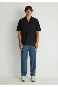 Mavi Black Tencel Tm Lyocell Shirt Loose Fit / Loosely Comfortable Cut -900 - Image 3