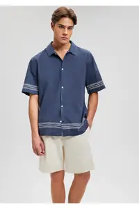 Mavi Shirt Loose Fit / Bol Rahat Kesim -80790 - Image 2