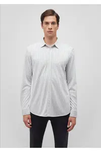 Mavi White Knitting Shirt slim Fit / Narrow Kesim -9-Y00 - Image 3
