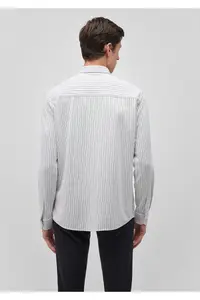 Mavi White Knitting Shirt slim Fit / Narrow Kesim -9-Y00 - Image 4