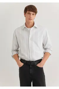 Mavi Striped Gray Shirt Regular Fit / Normal Cut -70075 - Image 2