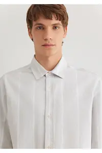 Mavi Striped Gray Shirt Regular Fit / Normal Cut -70075 - Image 6