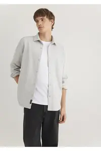 Mavi Gray Knitted Shirt Regular Fit / Normal Cut -80196 - Image 2