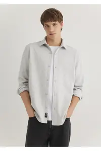 Mavi Gray Knitted Shirt Regular Fit / Normal Cut -80196 - Image 3