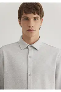 Mavi Gray Knitted Shirt Regular Fit / Normal Cut -80196 - Image 6