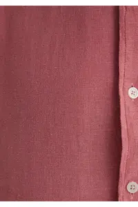 Mavi Pink Linen Shirt Regular Fit / Normal Cut -71104 - Image 7