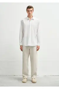 Mavi White Shirt Regular Fit / Normal Cut -85310 - Image 3