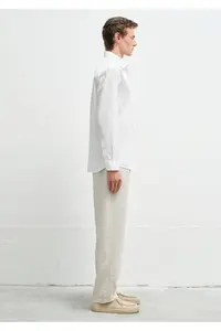 Mavi White Shirt Regular Fit / Normal Cut -85310 - Image 5