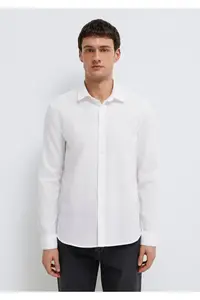 Mavi White Shirt slim Fit / Narrow Kesim -620 - Image 3