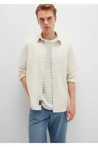 Mavi Beige Pocket Shirt Regular Fit / Normal Cut -70134