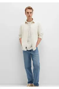 Mavi Beige Pocket Shirt Regular Fit / Normal Cut -70134 - Image 2