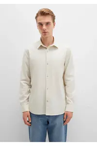 Mavi Beige Pocket Shirt Regular Fit / Normal Cut -70134 - Image 3