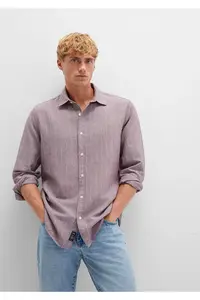 Mavi Striped Purple Shirt Regular Fit / Normal Cut -90926