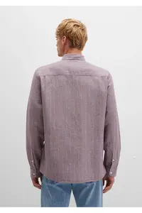 Mavi Striped Purple Shirt Regular Fit / Normal Cut -90926 - Image 5