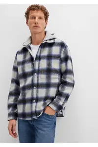 Mavi Wool Blend Checkered Shirt Loose Fit / Loosely Comfortable Cut -91301