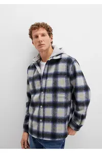 Mavi Wool Blend Checkered Shirt Loose Fit / Loosely Comfortable Cut -91301 - Image 2