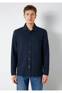 Mavi Navy Blue Shirt with Pockets Regular Fit / Normal Cut -70490 - Image 3