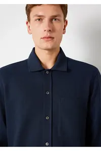Mavi Navy Blue Shirt with Pockets Regular Fit / Normal Cut -70490 - Image 6