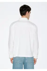 Mavi M Heart Embroidered White Shirt Oversize / Wide Cut -620 - Image 6