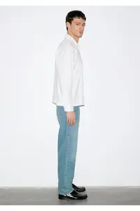 Mavi M Heart Embroidered White Shirt Oversize / Wide Cut -620 - Image 7
