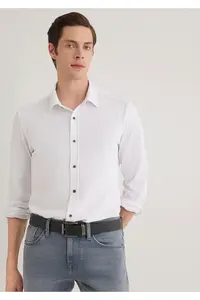 Mavi White Knitted Shirt Fitted - Image 2