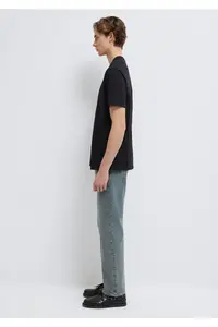 Mavi Logo Printed Black T-Shirt Loose Fit -900 - Image 4