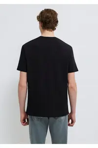 Mavi Logo Printed Black T-Shirt Loose Fit -900 - Image 5