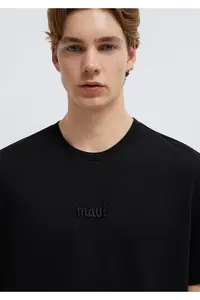 Mavi Logo Printed Black T-Shirt Loose Fit -900 - Image 6
