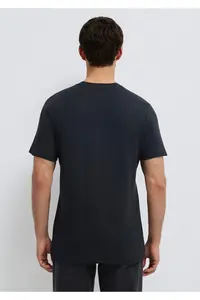 Mavi Logo Printed Black Interlock T-Shirt Slim Fit / Slim Fit -900 - Image 4