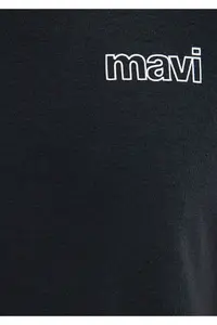 Mavi Logo Printed Black Interlock T-Shirt Slim Fit / Slim Fit -900 - Image 6