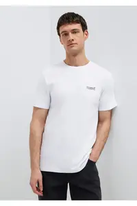 Mavi Logo Printed White Interlock T-Shirt Slim Fit / Slim Fit -620