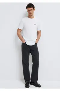 Mavi Logo Printed White Interlock T-Shirt Slim Fit / Slim Fit -620 - Image 3