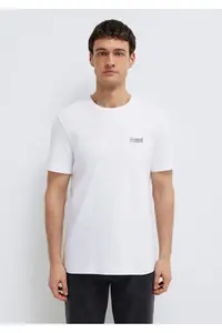 Mavi Logo Printed White Interlock T-Shirt Slim Fit / Slim Fit -620 - Image 4