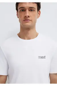 Mavi Logo Printed White Interlock T-Shirt Slim Fit / Slim Fit -620 - Image 7