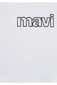 Mavi Logo Printed White Interlock T-Shirt Slim Fit / Slim Fit -620 - Image 8