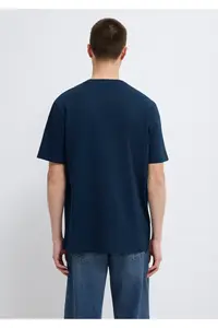 Mavi Logo Printed Navy Blue T-Shirt Regular Fit / Normal Cut -70490 - Image 5