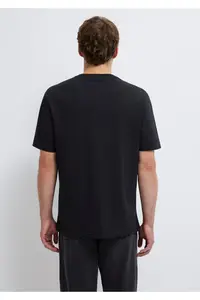 Mavi Logo Printed Black T-Shirt Loose Fit -900 - Image 4