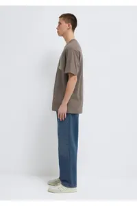 Mavi Logo Printed Brown T-Shirt Loose Fit -91601 - Image 4