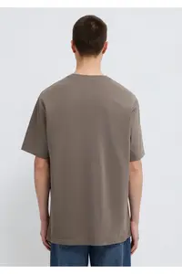 Mavi Logo Printed Brown T-Shirt Loose Fit -91601 - Image 5