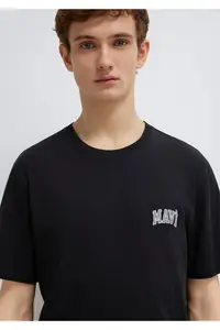Mavi Logo Printed Black T-Shirt Regular Fit / Normal Cut -900 - Image 7