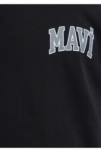 Mavi Logo Printed Black T-Shirt Regular Fit / Normal Cut -900 - Image 8