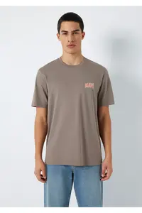 Mavi Logo Printed Brown T-Shirt Regular Fit / Normal Cut -87875 - Image 3