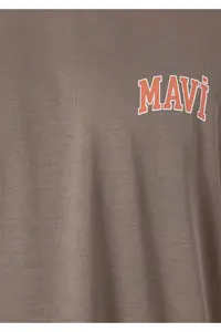 Mavi Logo Printed Brown T-Shirt Regular Fit / Normal Cut -87875 - Image 7